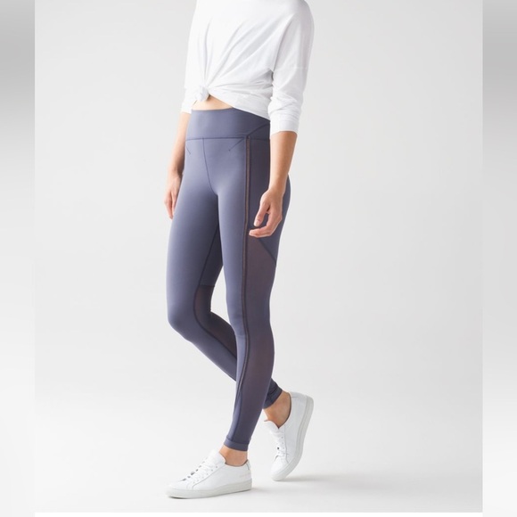 Lululemon Sculpt It Tight Greyvy Mesh High Waisted Athletic Leggings Size 6 - Picture 1 of 10